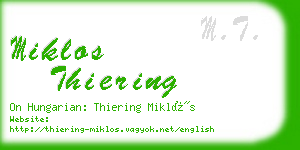 miklos thiering business card